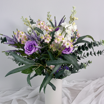 Lovely Lavender Bouquet -Real Touch Blooms