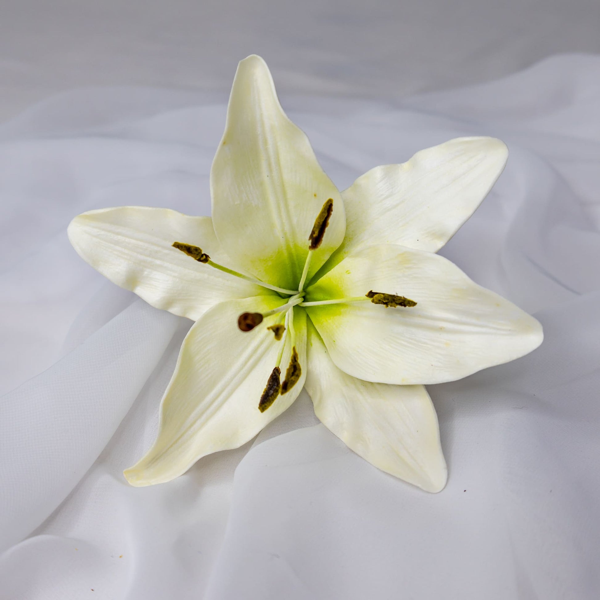 artificial white asiatic lily flowers