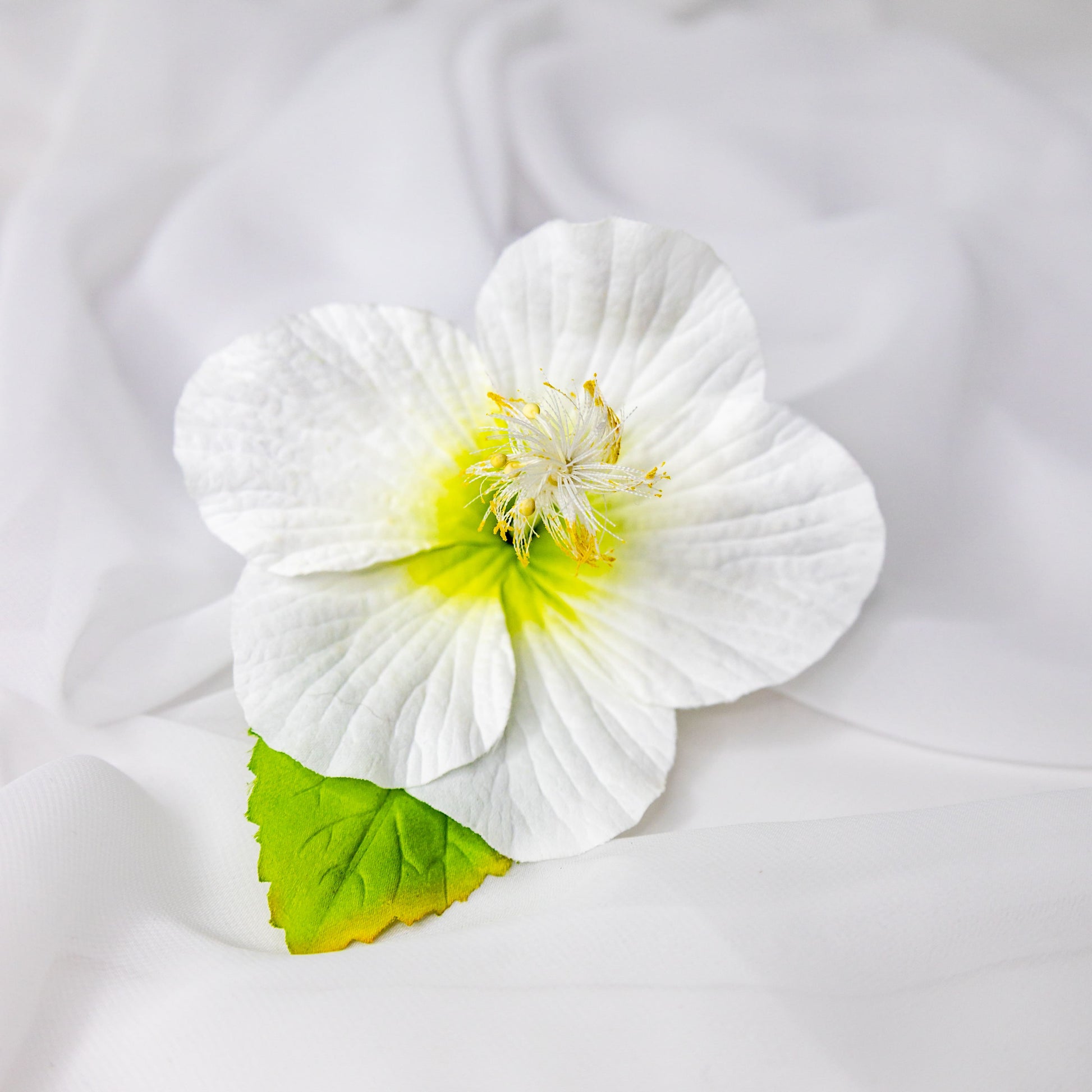 artificial white hibiscus flower
