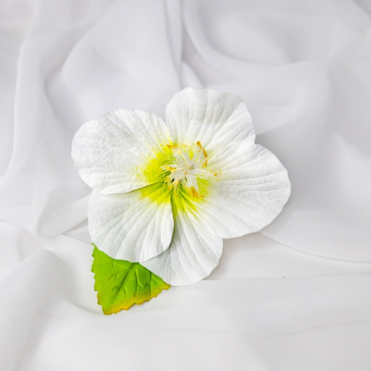 artificial white hibiscus flower