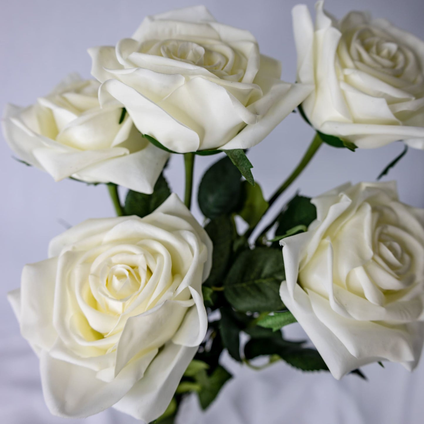 artificial White Natural Real Touch Roses