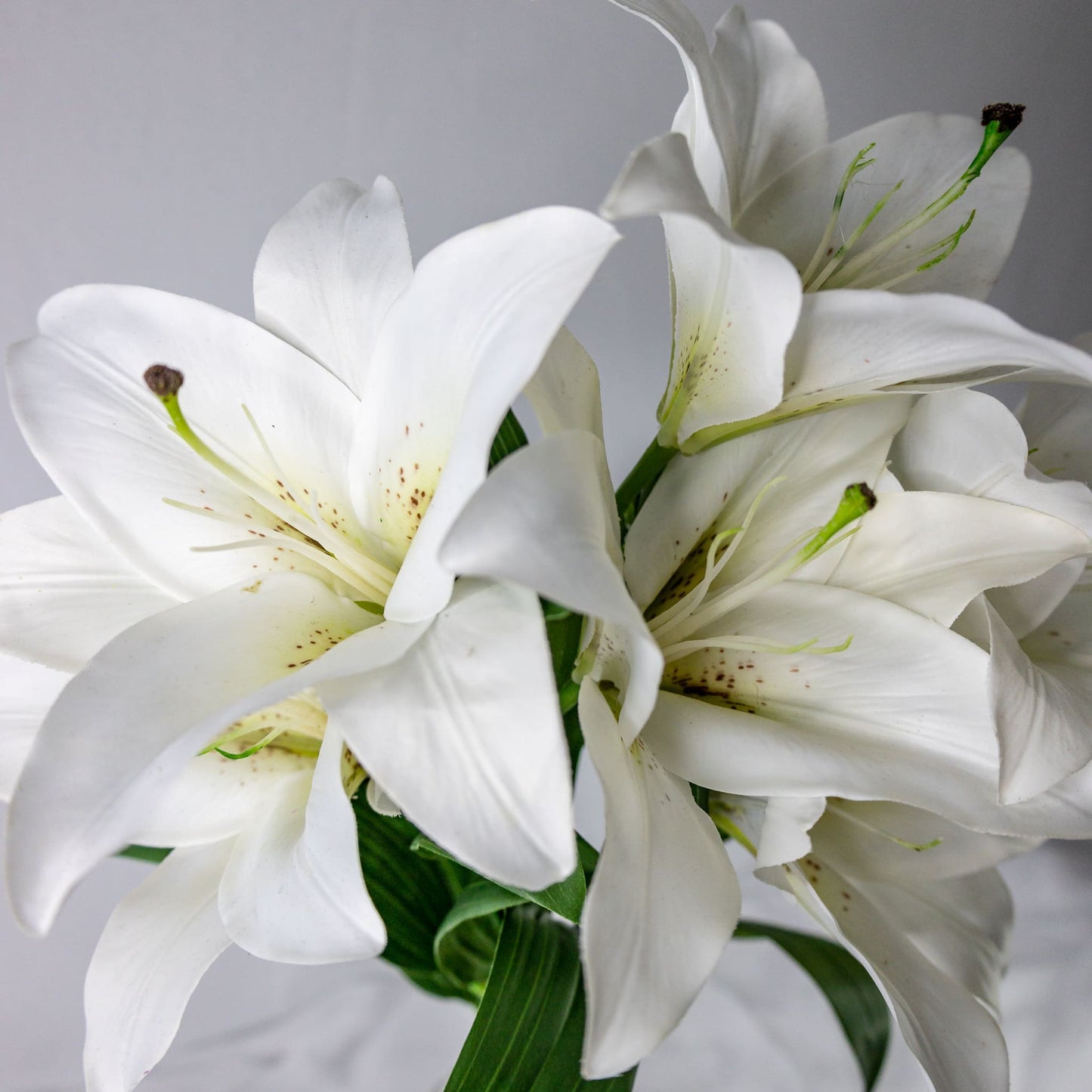 artificial White Oriental Lily closer look