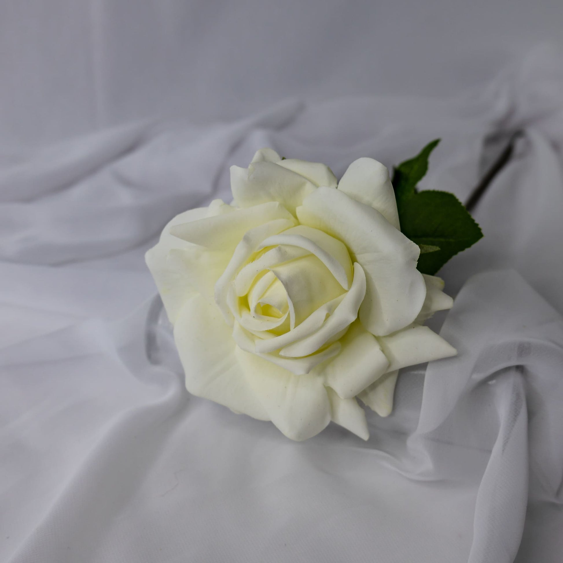artificial white bloom rose