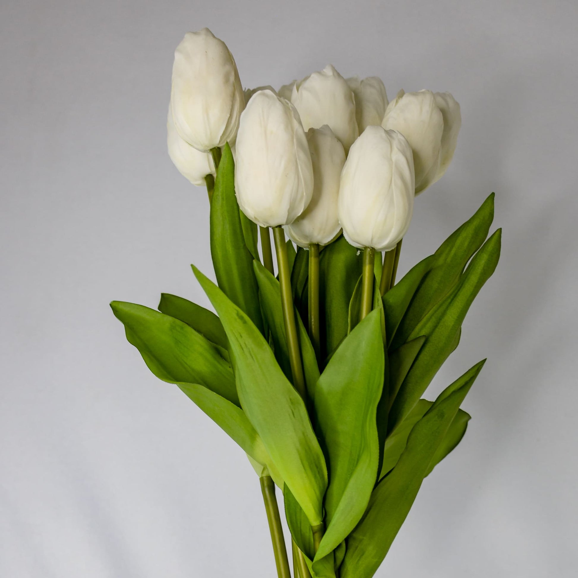 artificial white tulips