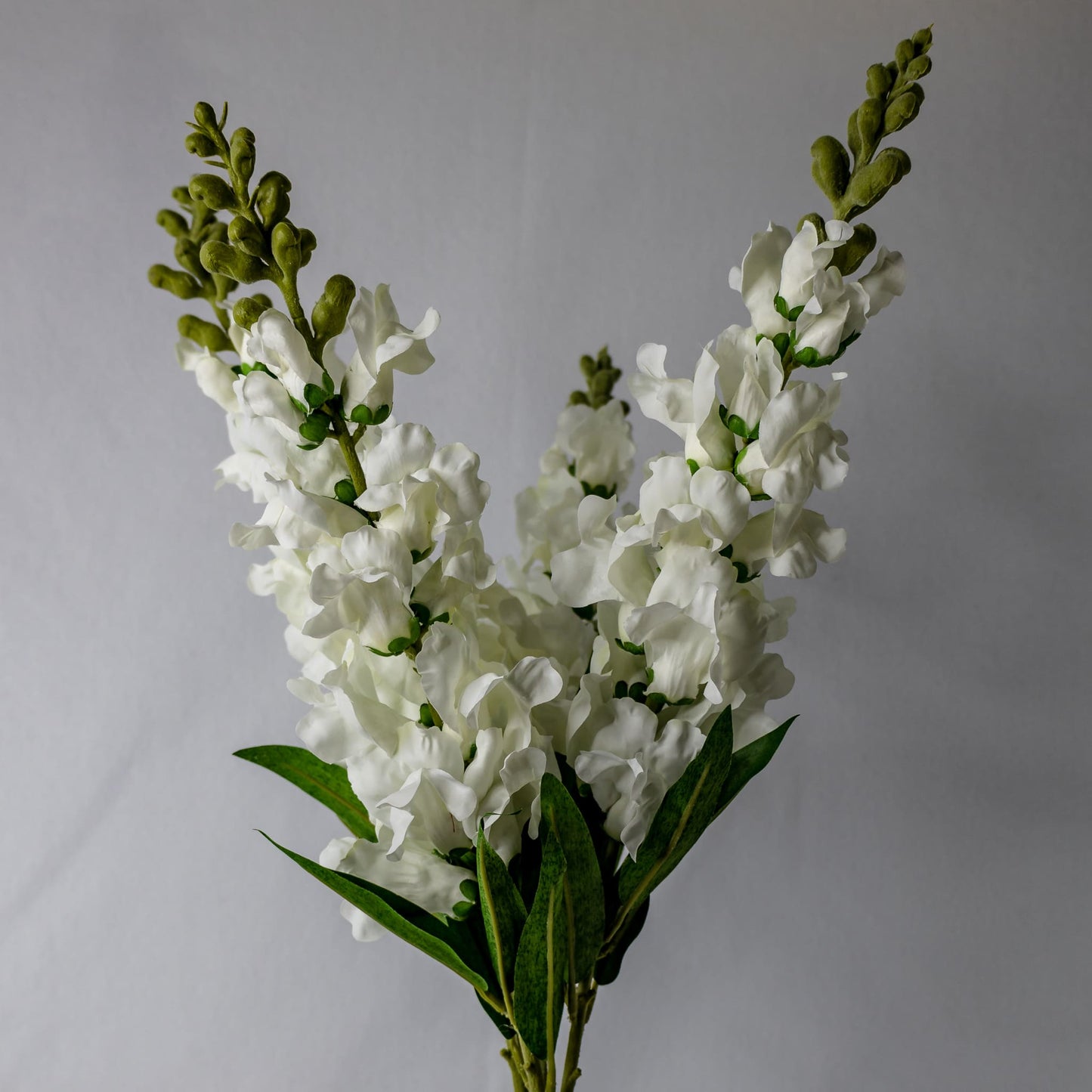 artificial white snap dragons