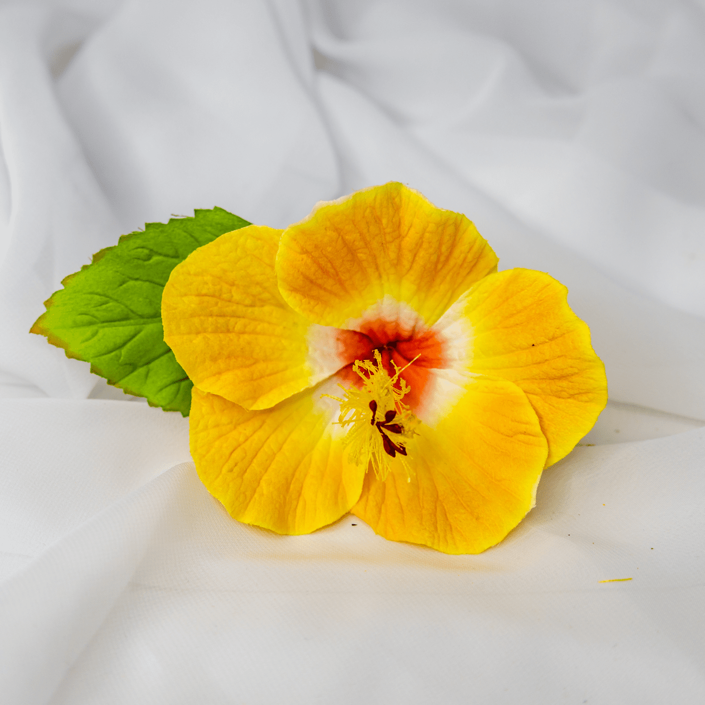 artificial Yellow Hibiscus Flowerhead