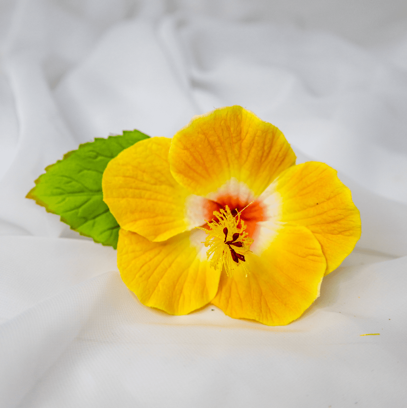 artificial Yellow Hibiscus Flowerhead