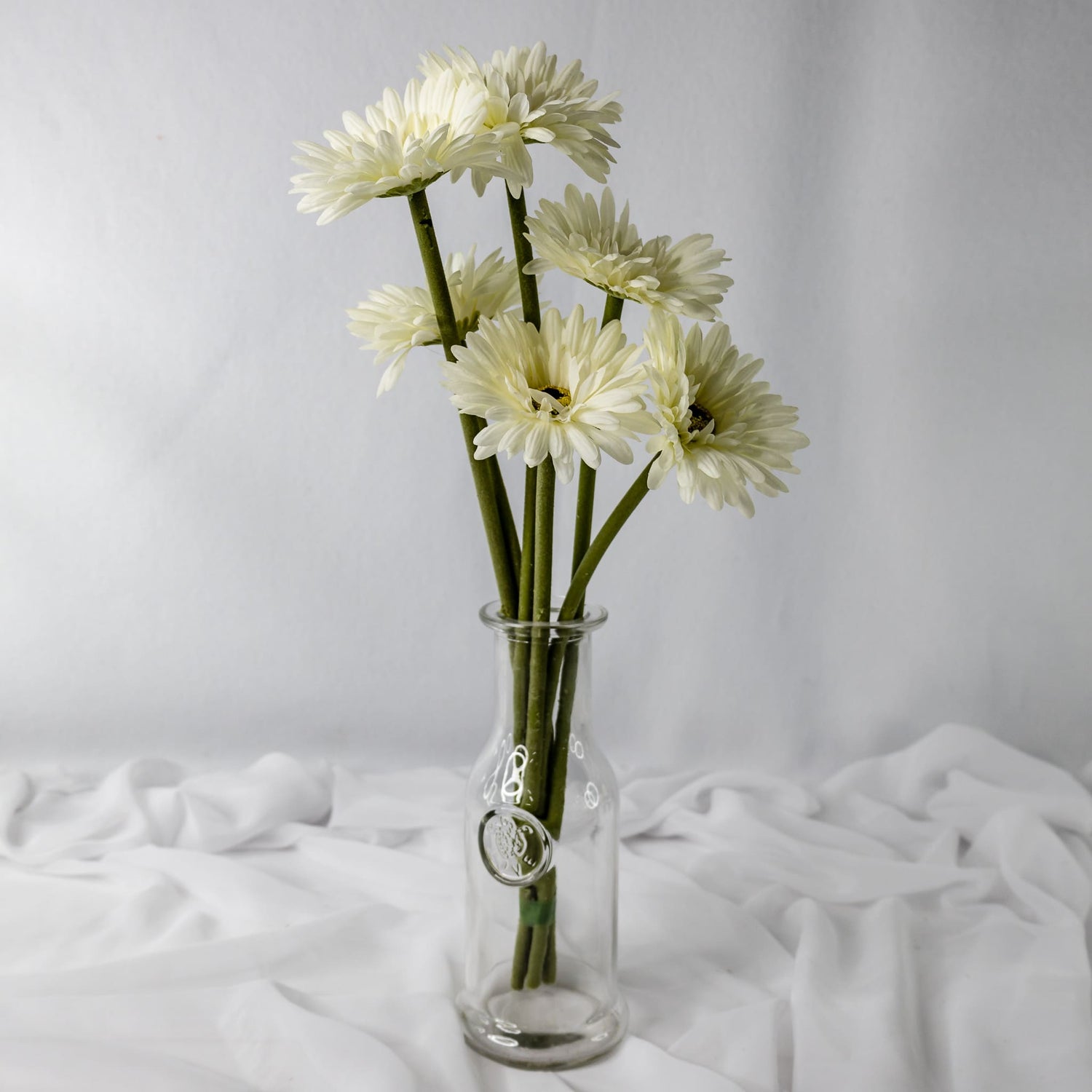 White Real Touch Gerbera - Realistic Artificial Flowers