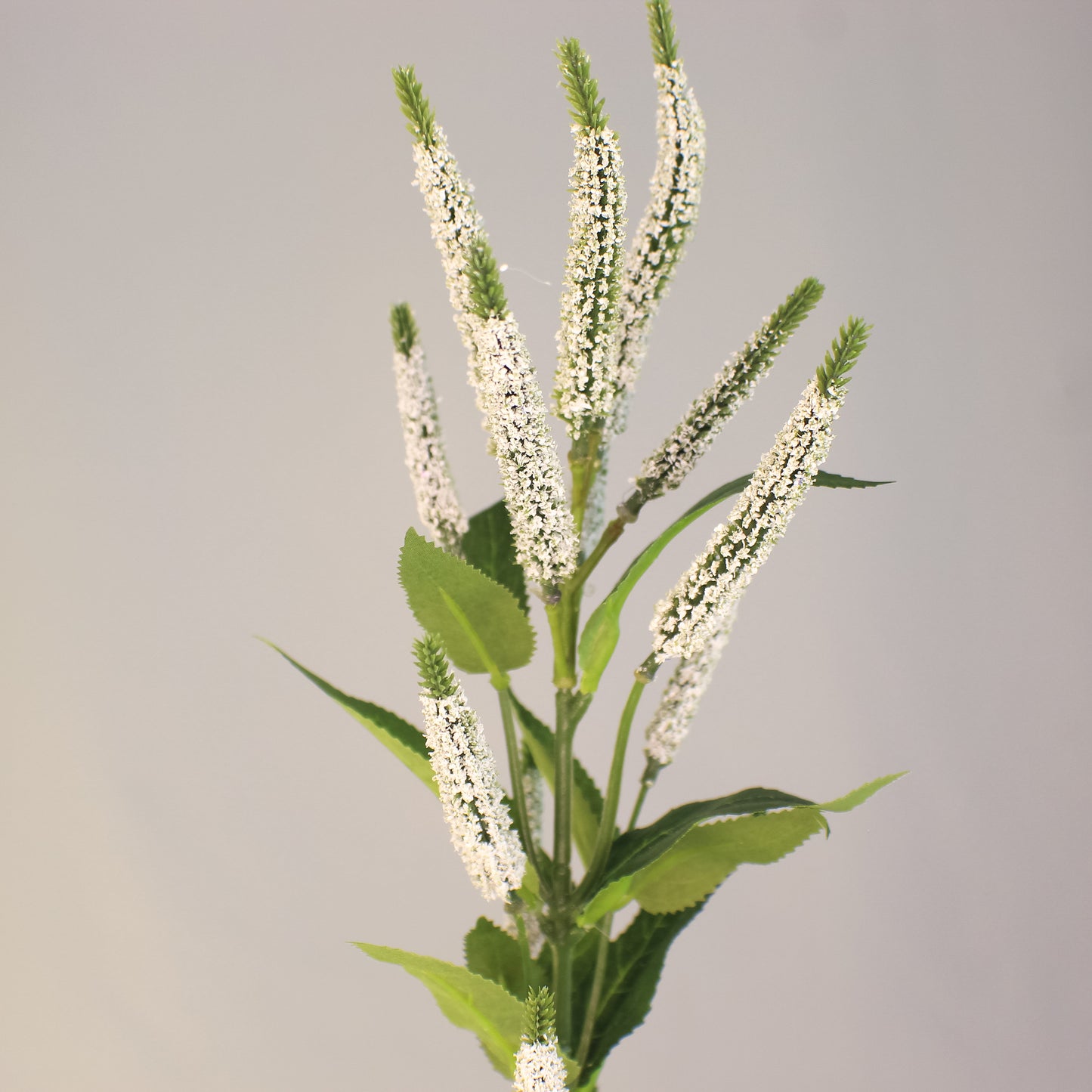 White Cattail Spray - Realistic Artificial Flowers