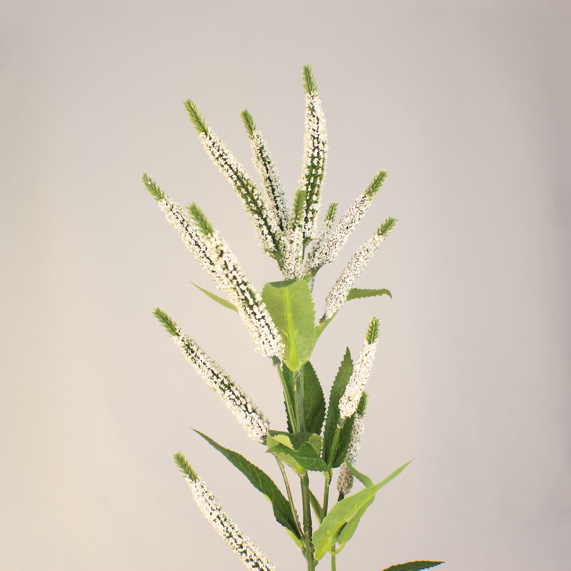 White Cattail Spray - Realistic Artificial Flowers