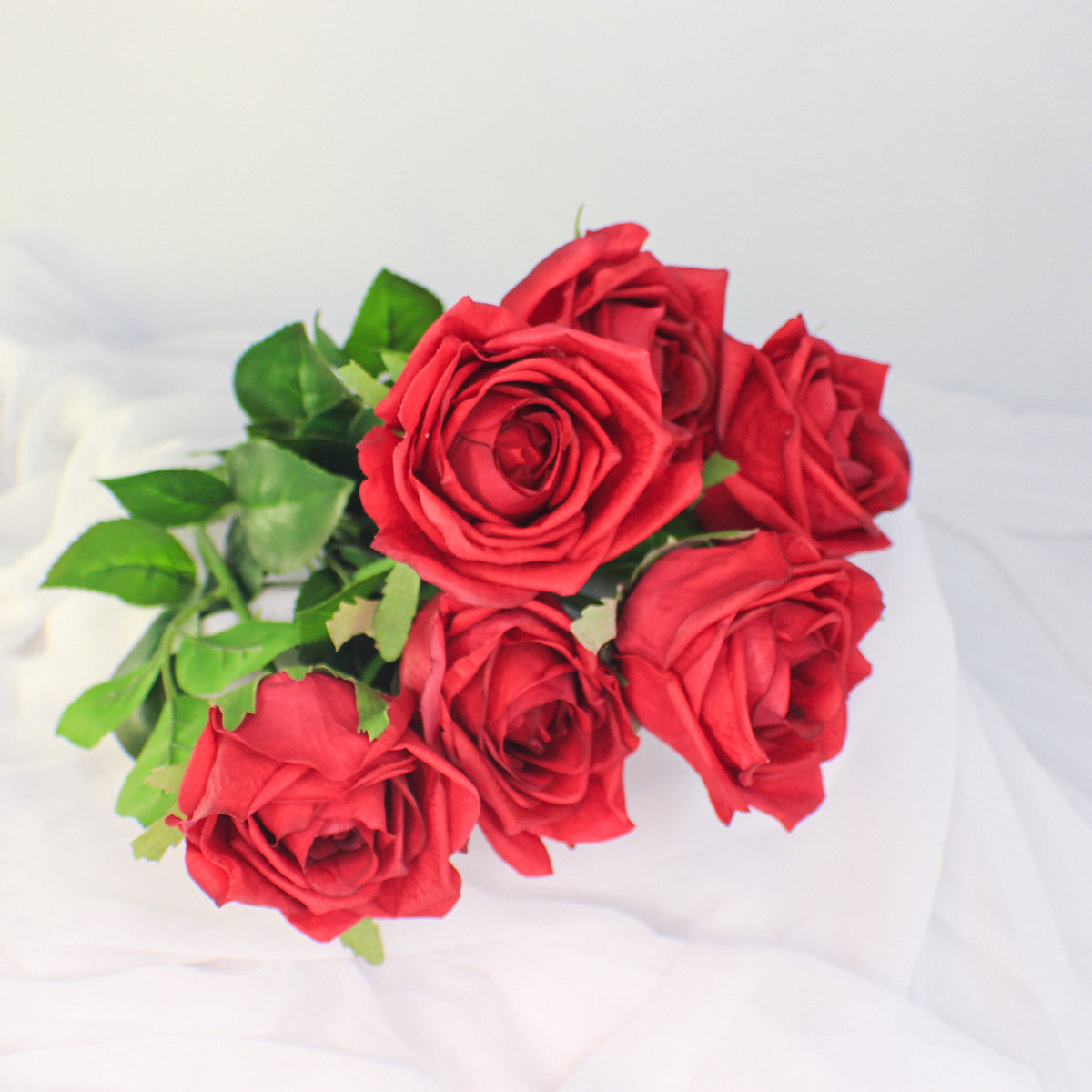 Realastic Roses Red Large Real Touch Rose – Realistic Artificial Flowers