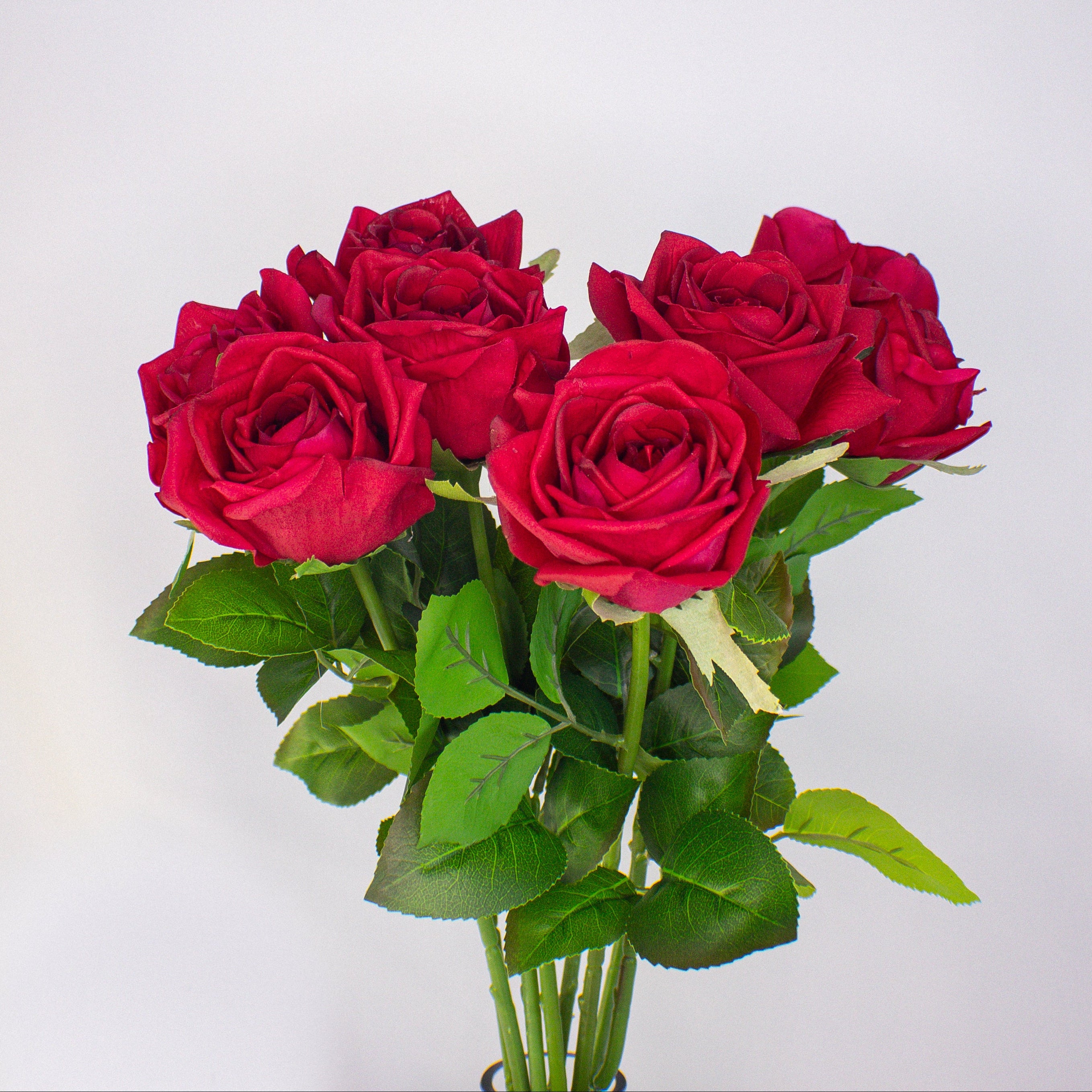 Realastic Roses Red Large Real Touch Rose – Realistic Artificial Flowers