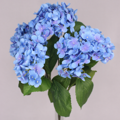 Blue Hydrangea Bunch -Soft Silk