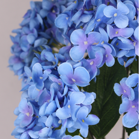 Blue Hydrangea Bunch -Soft Silk