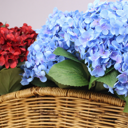 Blue Hydrangea Bunch -Soft Silk