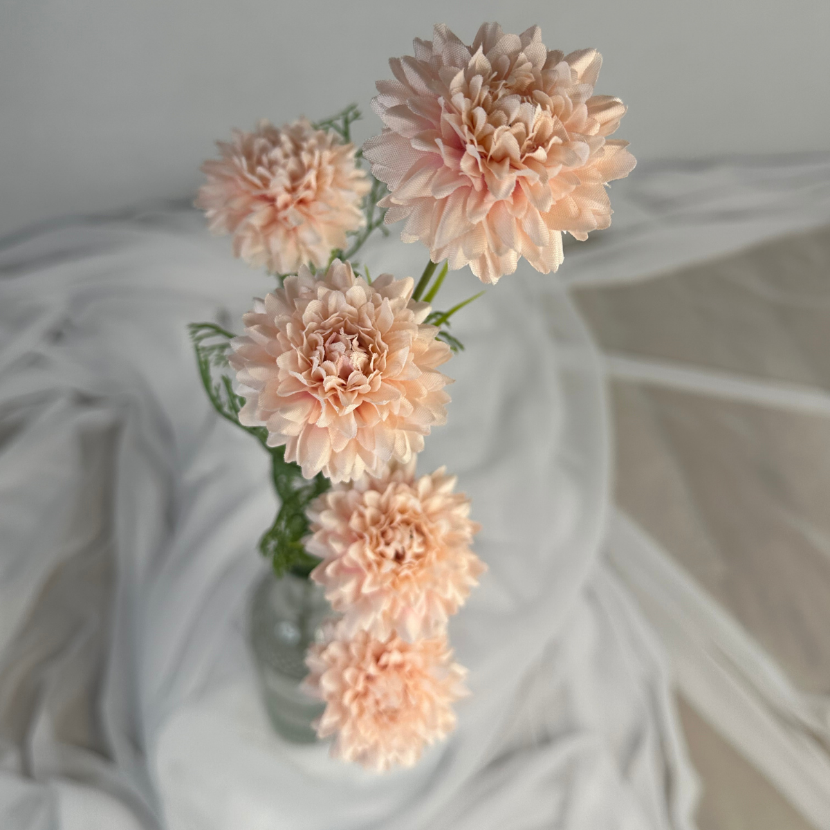 Soft Pink Chrysanthemum Spray – Realistic Artificial Flowers