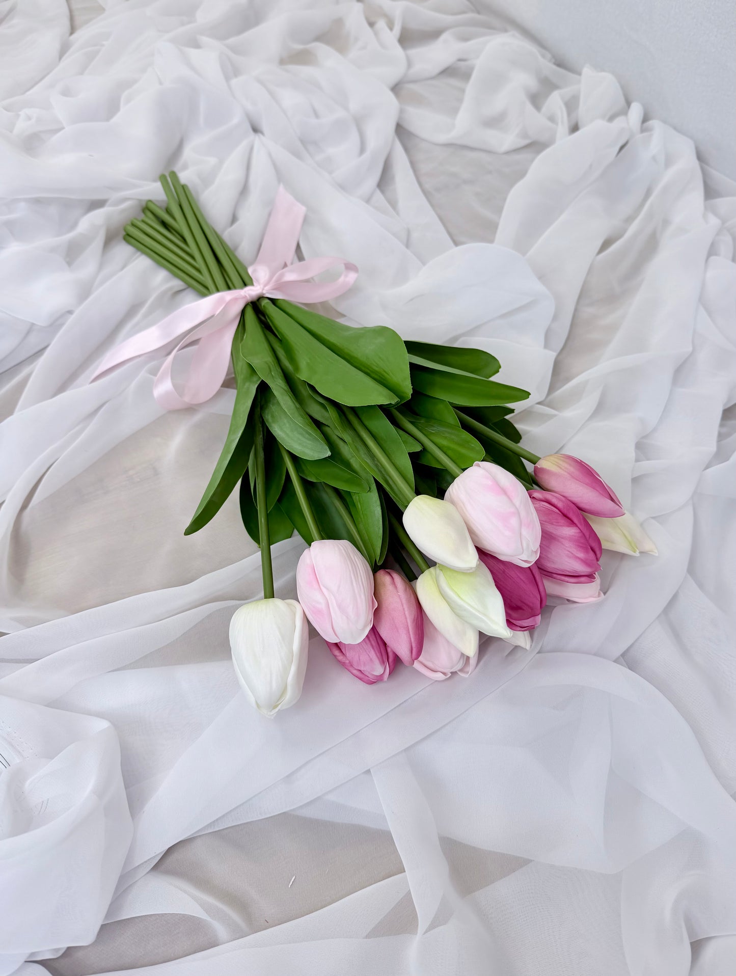 Tulip Bouquet in mixed colours-Real Touch Tulips