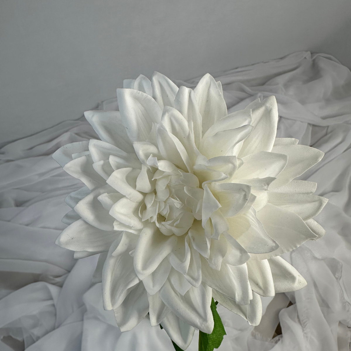 White Real Touch Dahlias-Realistic Artificial Flowers