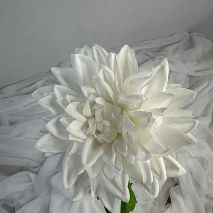 White Real Touch Dahlias-Realistic Artificial Flowers