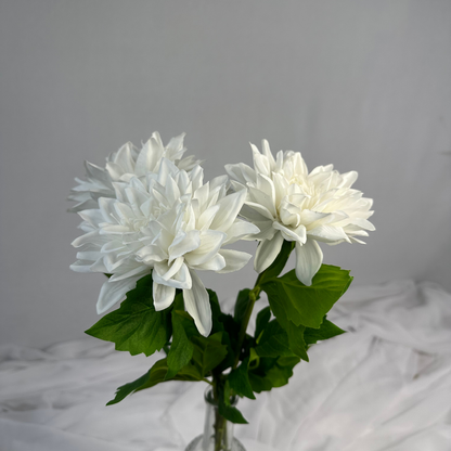 White Real Touch Dahlias-Realistic Artificial Flowers