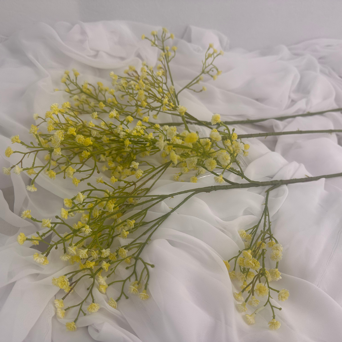 Baby's Breath Yellow (Gypsophila) - Realistic Artificial Flowers