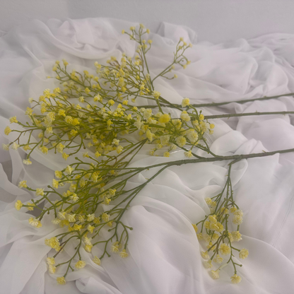 Baby's Breath Yellow (Gypsophila) - Realistic Artificial Flowers