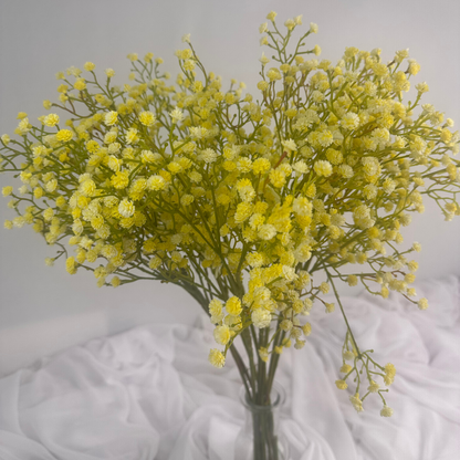 Baby's Breath Yellow (Gypsophila) - Realistic Artificial Flowers