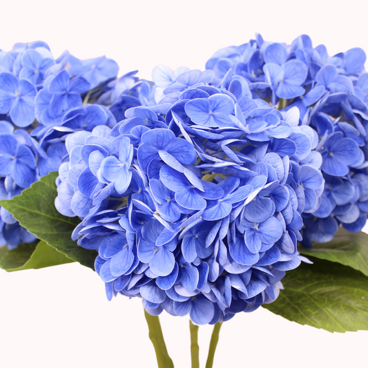 Dark Blue Real Touch Medium Hydrangea  - Realistic Artificial Flowers