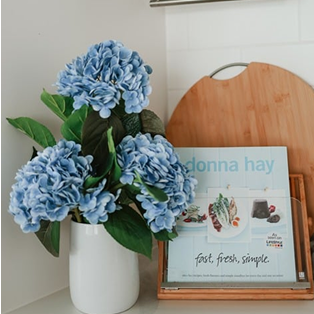 Light Blue Real Touch  Hydrangea - Medium