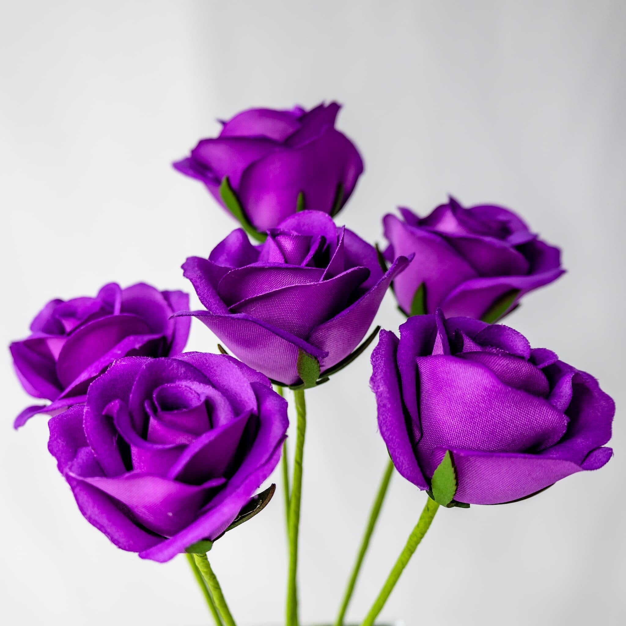 Purple Velveteen Bloom Realistic Artificial Flowers Purple velveteen bloom realistic artificial flowers