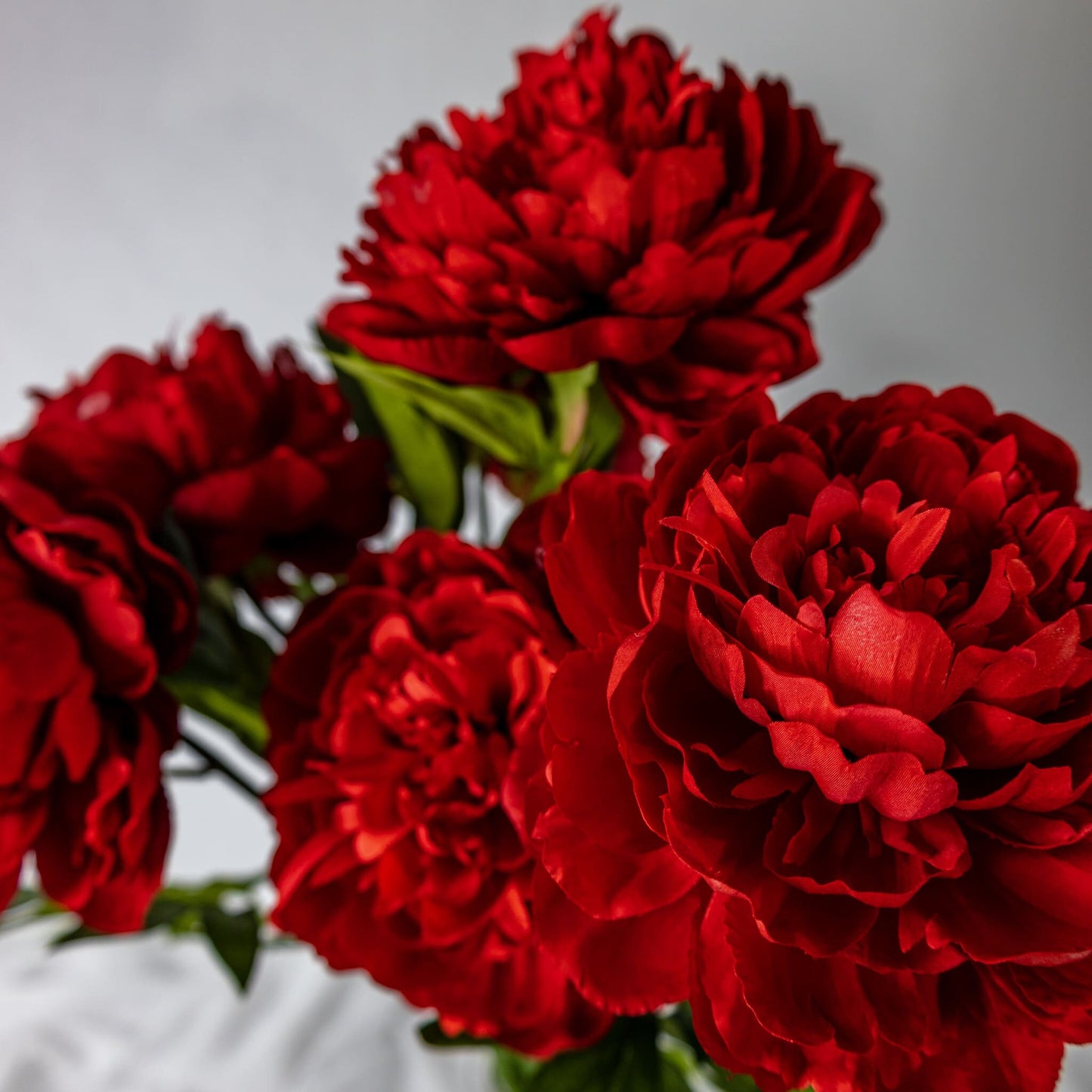 artificial Red Peonies Large Bloom