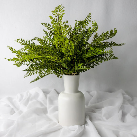 artificial Maidenhair Fern in white vase