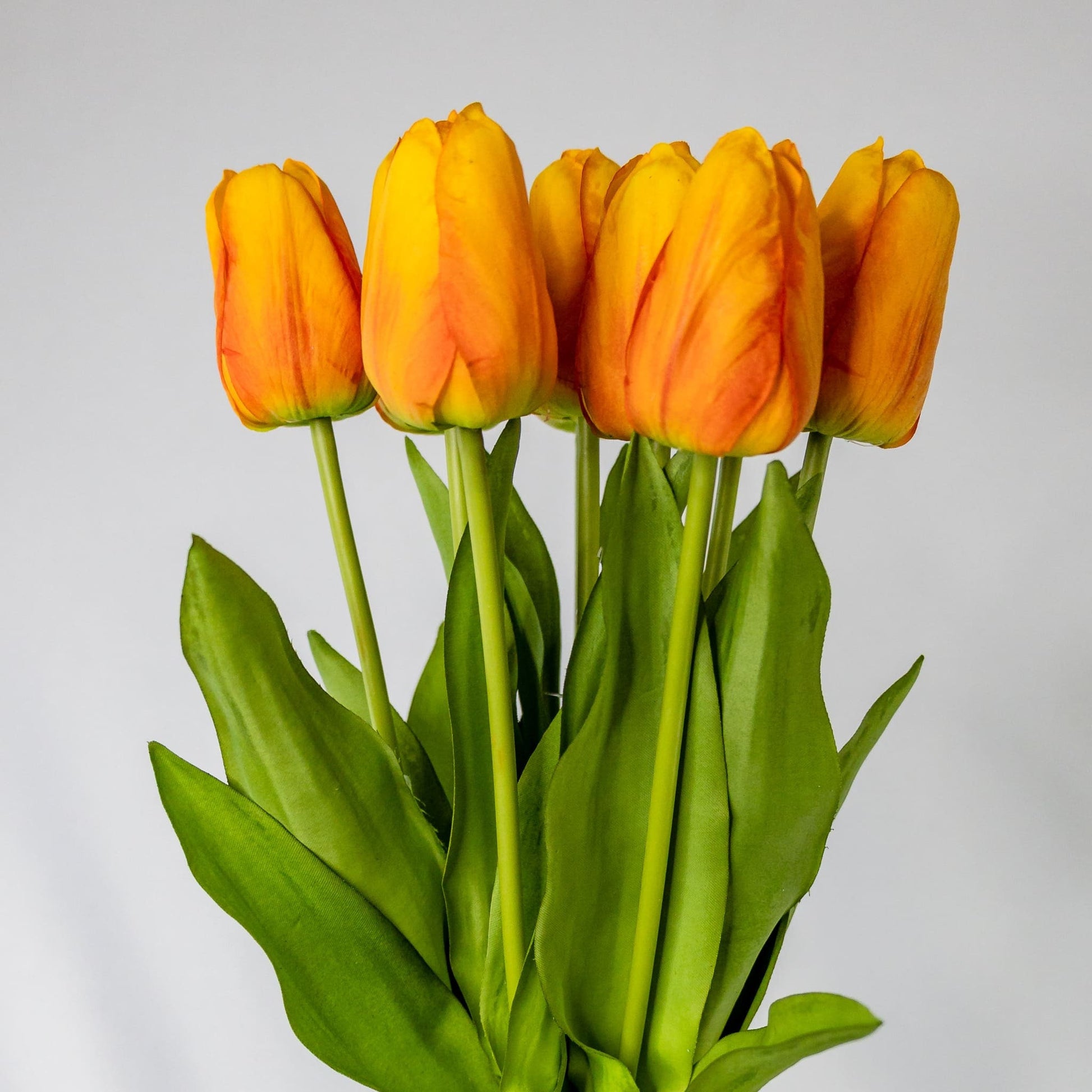 artificial Orange Real Touch Tulips