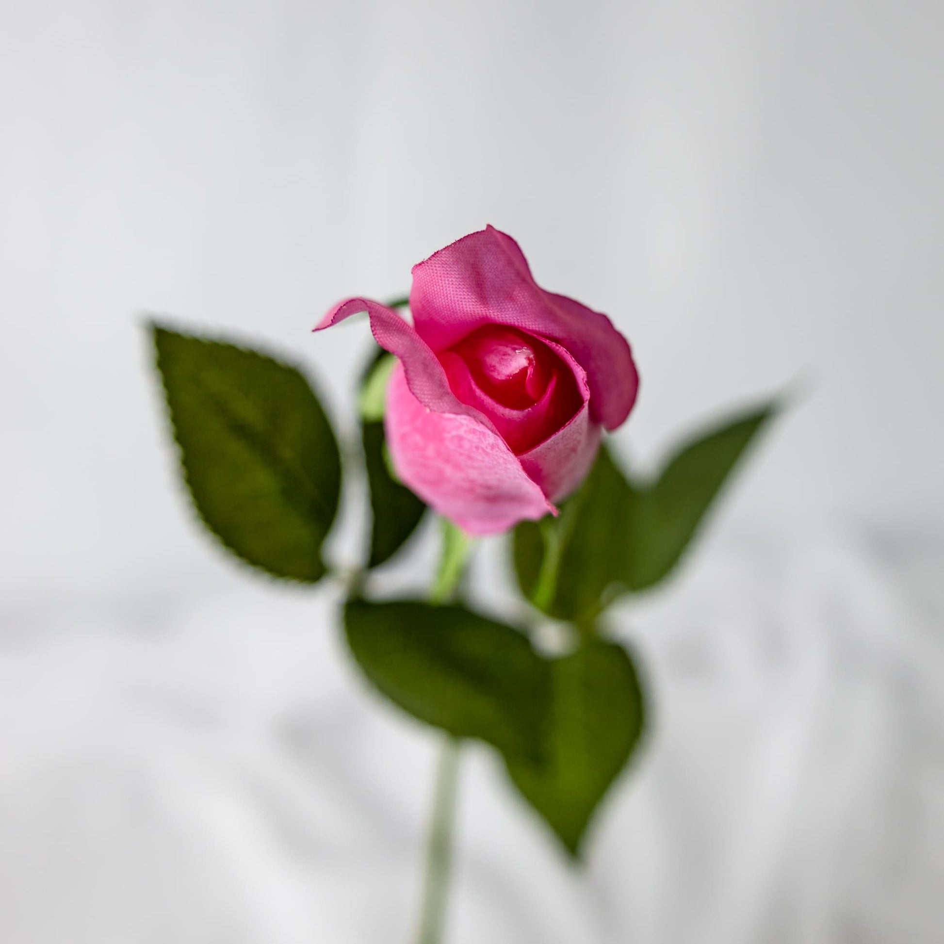 Pink Real Touch Rose Bud - Realistic Artificial Flowers