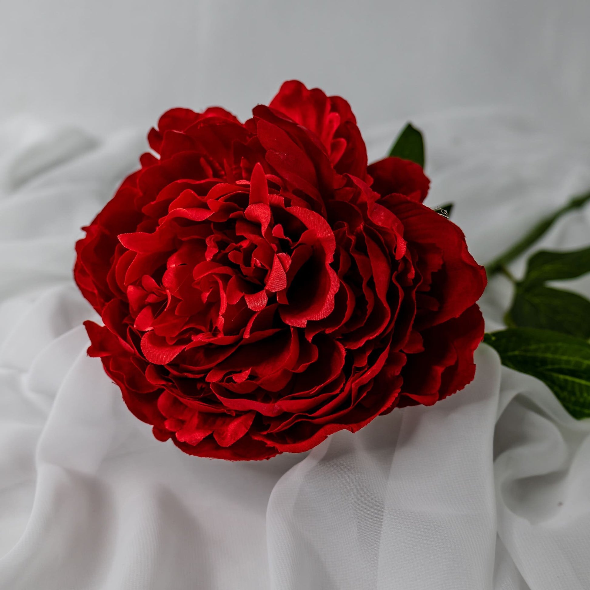 Red Peony Large Bloom - Realistic Artificial Flowers