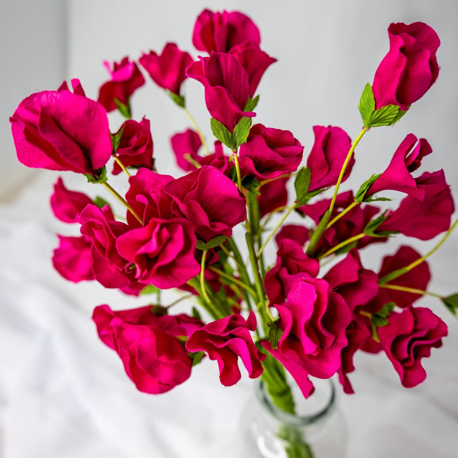 Fuchsia Sweet Pea- Realistic Artificial Flowers