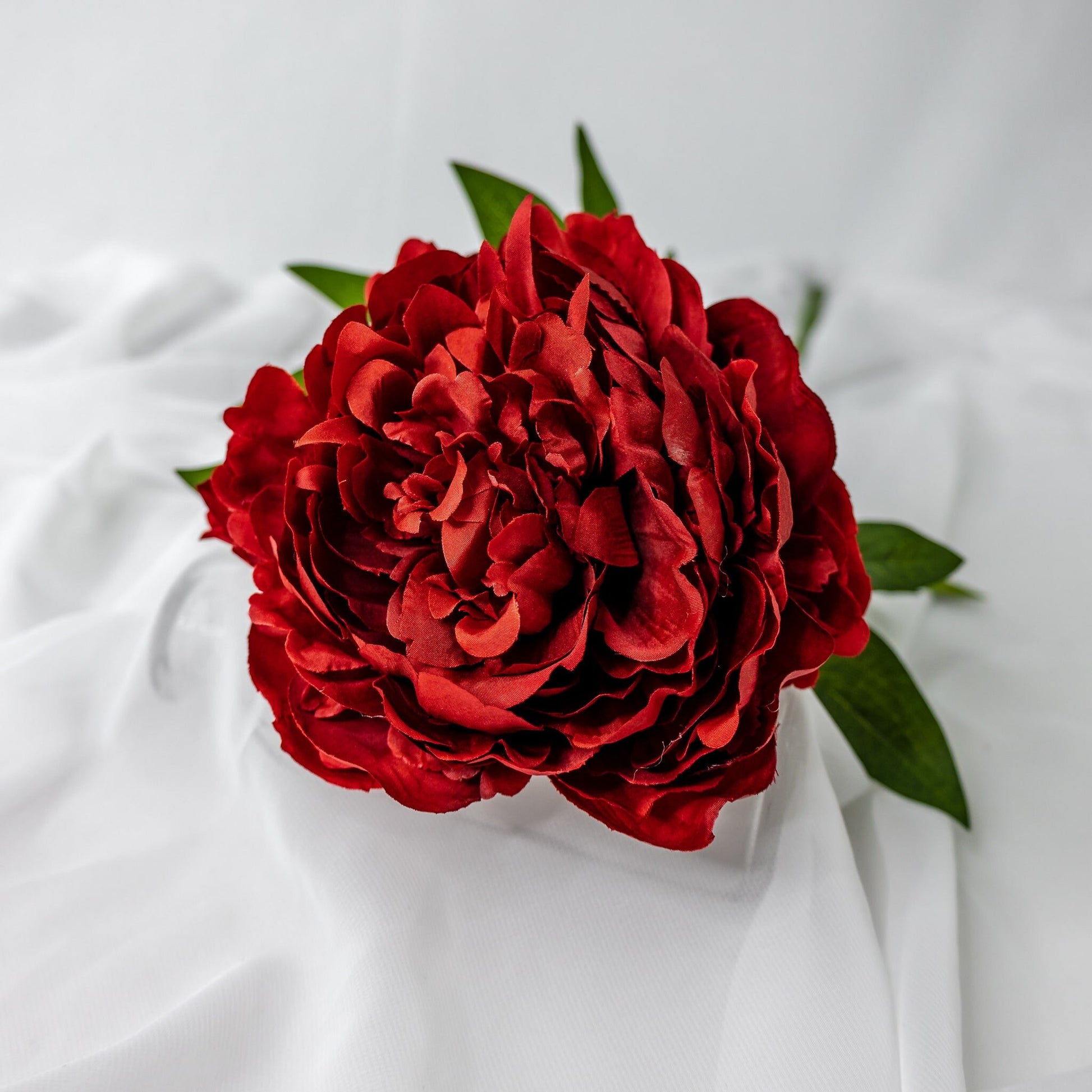Burgundy Peony Soft Touch Bloom - Realistic Artificial Flowers