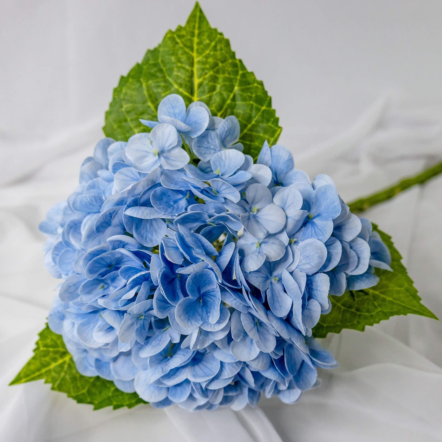 Light Blue Real Touch Large Hydrangea - Realistic Artificial Flowers