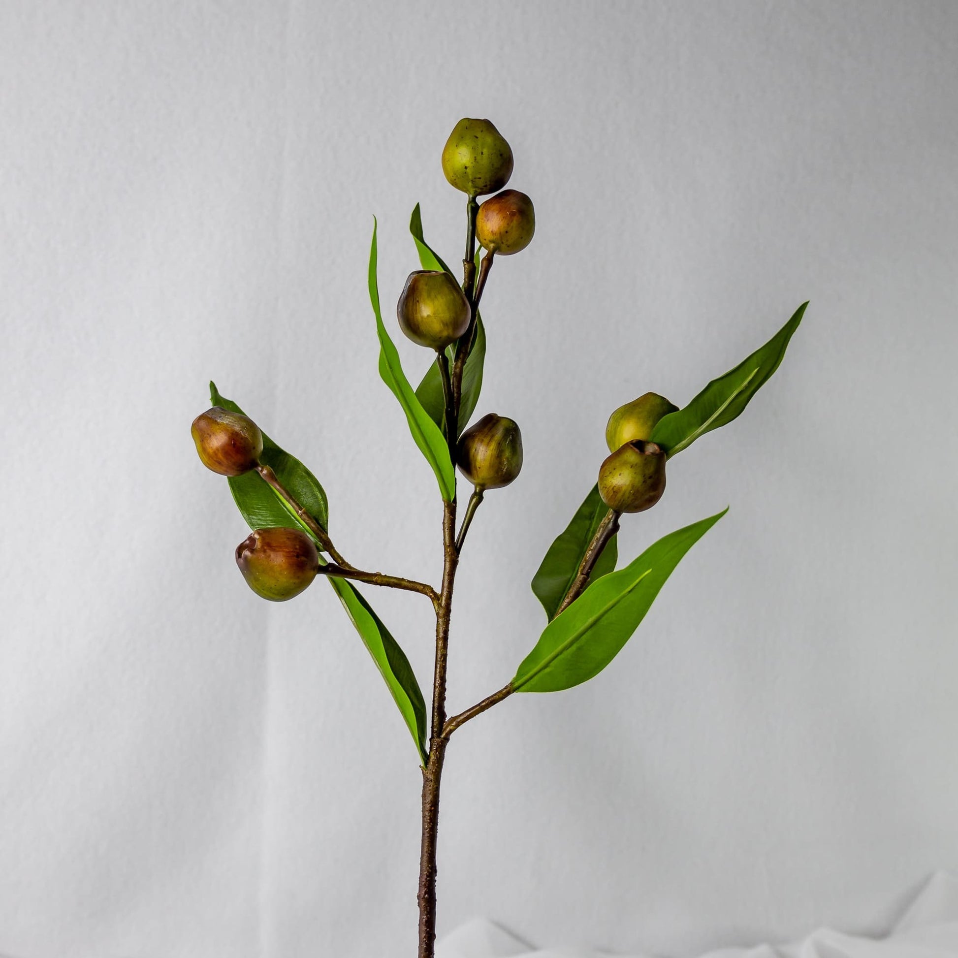 Green Gum Nut Spray  - Realistic Artificial Flowers and Greenery