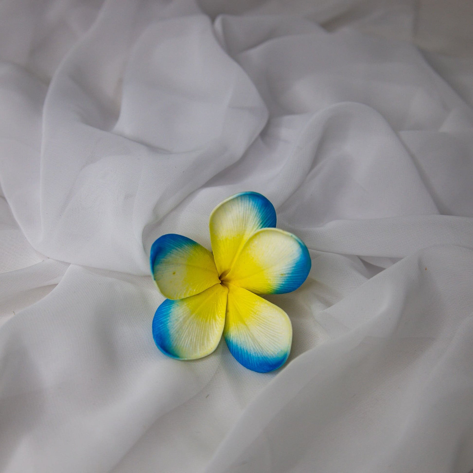 Sky Blue Frangipani Flowerhead ( 6 Pack )  -Realistic Artificial Flowers