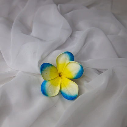 Sky Blue Frangipani Flowerhead ( 6 Pack )  -Realistic Artificial Flowers