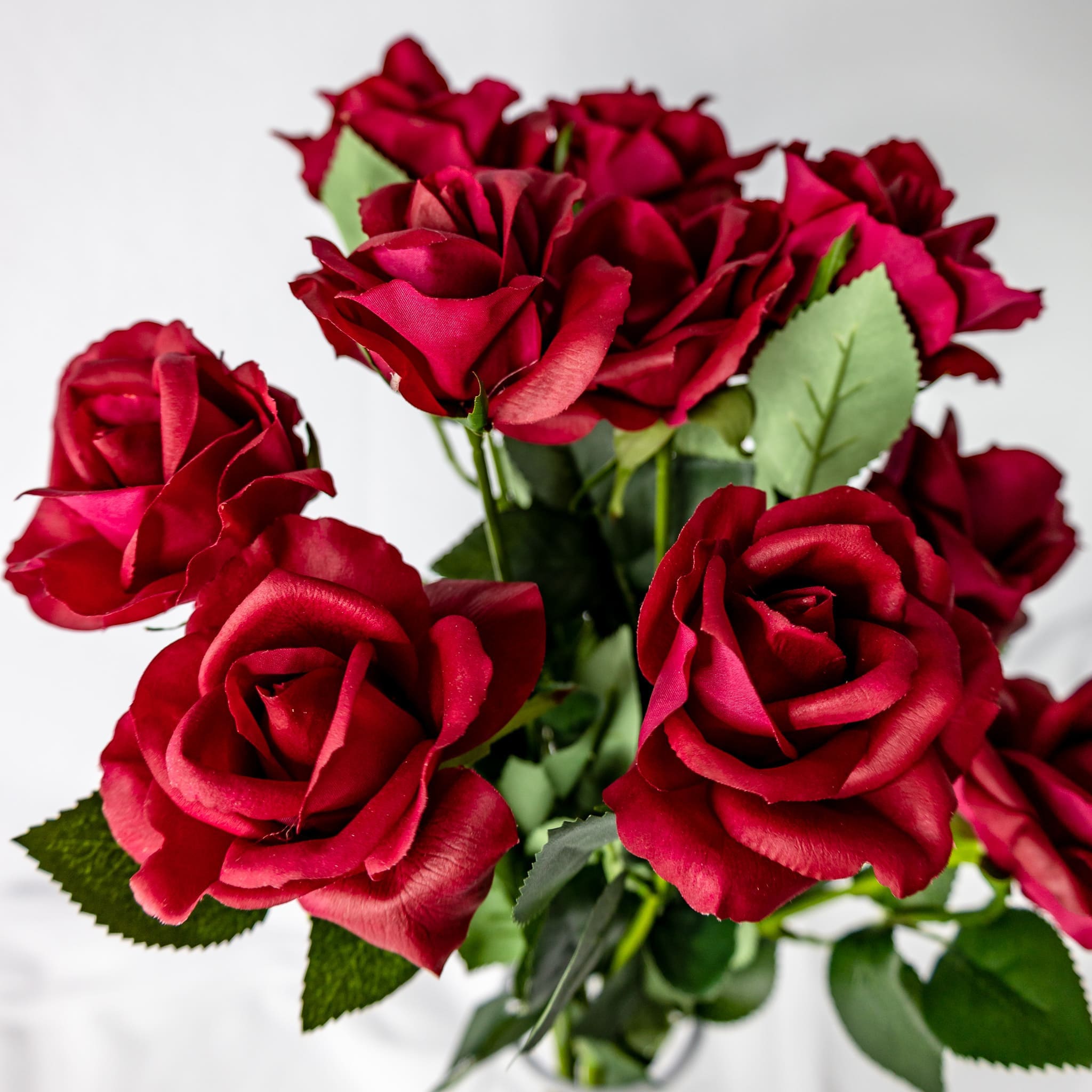 Realastic Roses Red Open Bloom Real Touch Rose – Realistic Artificial Flowers