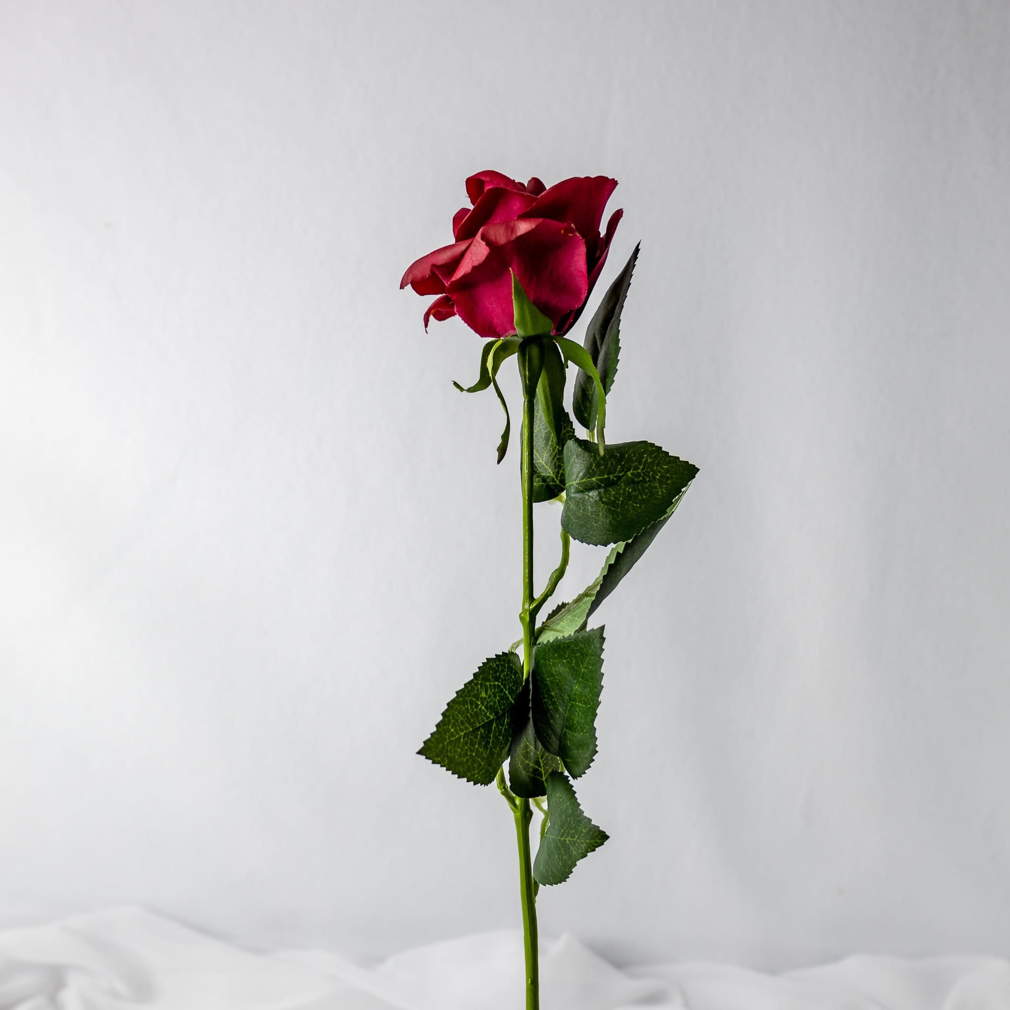 Red Open Bloom Real Touch Rose - Realistic Artficial Flowers ...