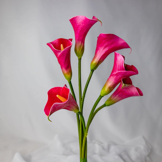 artificial fuchsia small calla lilies