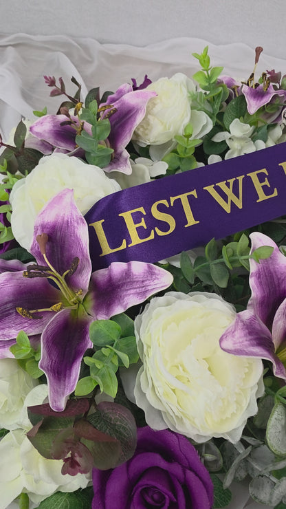 Wreath in Purple and White