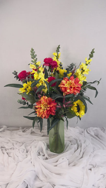 Cheerful and Bright Bouquet of Realistic Artificial Flowers