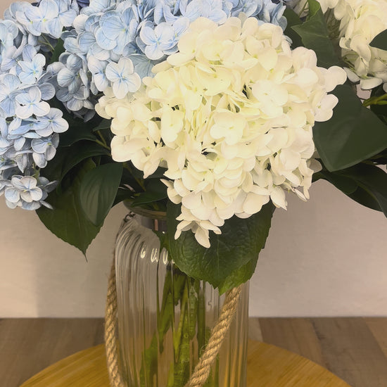 Stunning Summer Hydrangea Arrangement - Realistic Artificial Flowers
