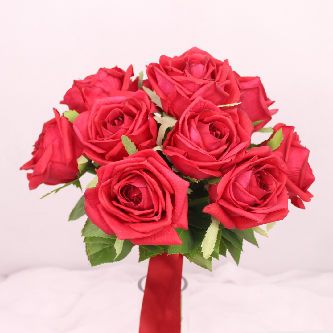 Red Rose Bouquet Realistic Artificial Flowers Red rose bouquet realistic artificial flowers