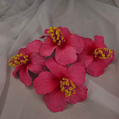 Pink Hibiscus 8cm Flowerhead