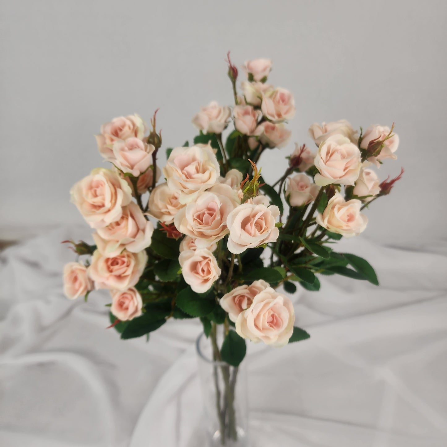 Light Pink Mini Rose Silk- Realistic Artificial Flowers